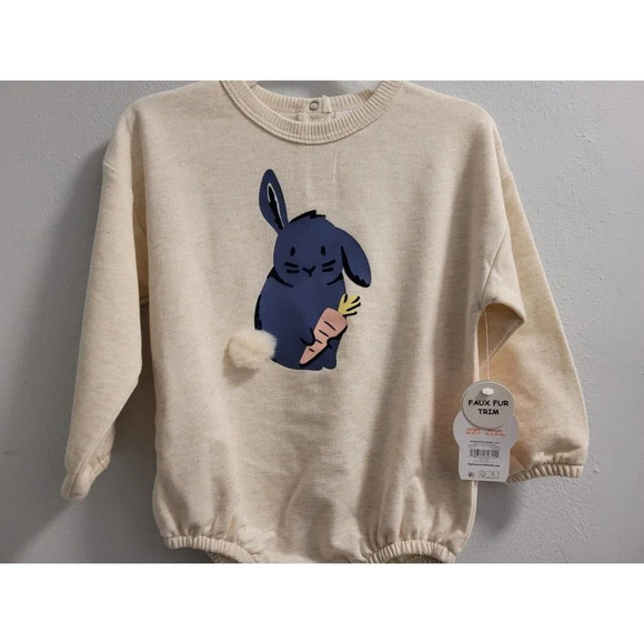 Easter Bunny Girls One Piece Snap Closure Size 6 Months - Brand New - Picture 1 of 9